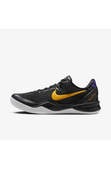 کتونی بسکتبال مدل Nike Kobe 8 Protro "شب های هالیوود" رنگ مشکی/سفید/بنفش زمینی/طلای دانشگاهی مردانه نایک