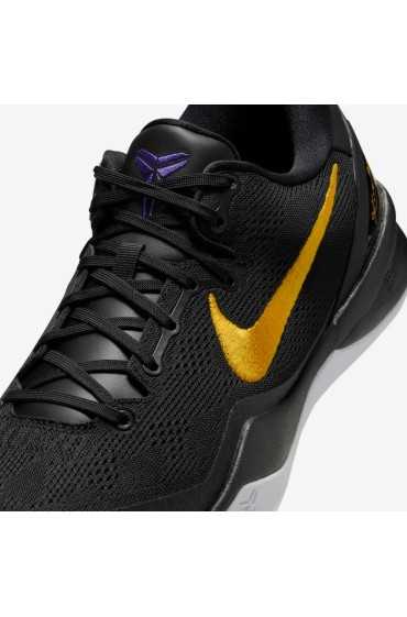 کتونی بسکتبال مدل Nike Kobe 8 Protro "شب های هالیوود" رنگ مشکی/سفید/بنفش زمینی/طلای دانشگاهی مردانه نایک