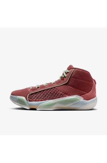 کتونی بسکتبال مدل Air Jordan XXXVIII سال نو شلوار پارچه ای کتان رنگ سدر / پوکه روشن / بادبان / دانه طلای متالیک مردانه نایک