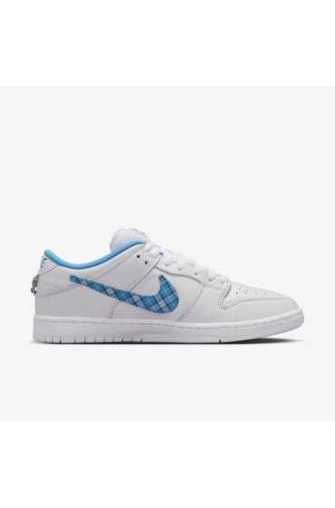 کتونی اسکیت برد مدل Nicole Hause x Nike SB Dunk Low رنگ سفید/سفید/سرمه ای سرمه ای/آبی دانشگاهی مردانه نایک