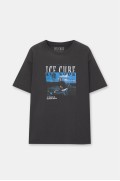 تیشرت آستین کوتاه "Ice Cube". مردانه مشکی پل اند بیر