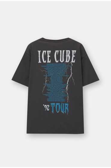 تیشرت آستین کوتاه "Ice Cube". مردانه مشکی پل اند بیر