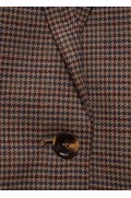 کت تک کت تک شطرنجی Houndstooth زنانه زرشکی منگو