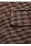 کت تک کت تک شطرنجی Houndstooth زنانه زرشکی منگو