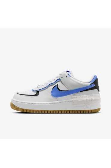 کتونی ورزشی مدل Nike Air Force 1 Shadow رنگ سفید / مشکی / گرد و غبار فوتون / پالس سلطنتی زنانه نایک