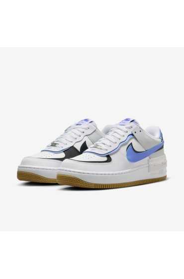 کتونی ورزشی مدل Nike Air Force 1 Shadow رنگ سفید / مشکی / گرد و غبار فوتون / پالس سلطنتی زنانه نایک