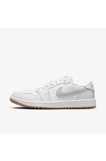 کتونی جردن مدل Air Jordan 1 Low G رنگ سفید/صمغ قهوه ای/پلاتینی خالص مردانه نایک