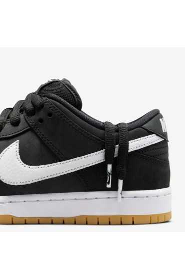 کتونی اسکیت برد مدل Nike SB Dunk Low Pro رنگ مشکی/سیاه/آدامسی قهوه ای روشن/سفید مردانه نایک