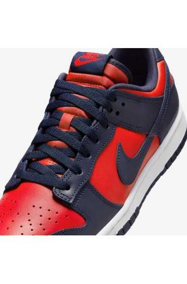 کتونی دانک مدل Nike Dunk Low Retro رنگ دانشگاه قرمز/سفید/ابسیدین مردانه نایک