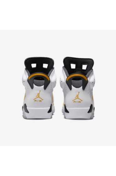 کتونی جردن مدل Air Jordan 6 Retro 'Yellow Ocher' رنگ سفید/سیاه/زرد اخرایی مردانه نایک