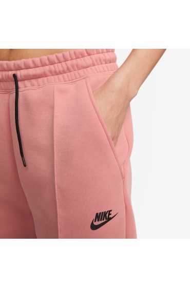 شلوار ورزشی مدل Nike Sportswear Tech Fleece رنگ گرد و غبار قرمز/سیاه زنانه نایک