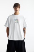 تیشرت White Looney Tunes x Olympic Collection مردانه رنگ سفید پل اند بیر