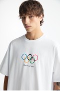 تیشرت White Looney Tunes x Olympic Collection مردانه رنگ سفید پل اند بیر