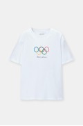 تیشرت White Looney Tunes x Olympic Collection مردانه رنگ سفید پل اند بیر