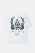 تیشرت White Looney Tunes x Olympic Collection مردانه رنگ سفید پل اند بیر