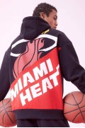 سویشرت ضخیم کلاهدار DeFactoFit NBA Miami Heat مردانه مشکی دیفکتو