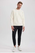  سویشرت معمولی Fit Crew Neck Basic Sweatshirt ساده مخملی مردانه اکرو دیفکتو 