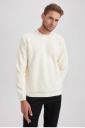  سویشرت معمولی Fit Crew Neck Basic Sweatshirt ساده مخملی مردانه اکرو دیفکتو 