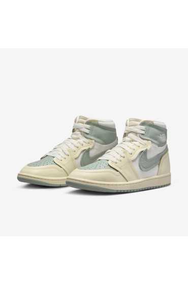 کفش کتونی بسکتبال مدل Air Jordan 1 روش عالی ساخت رنگ افسانه شنی و ماسه/بادبان/موزین/دود جید زنانه نایک