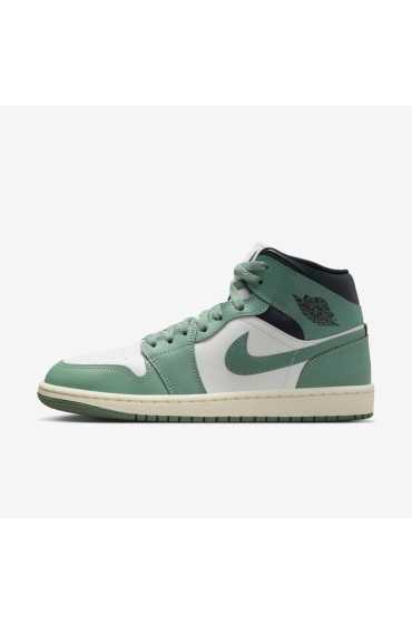 کفش کتونی بسکتبال مدل Air Jordan 1 Mid رنگ بادبان/آنتراسیت/دود جید زنانه نایک