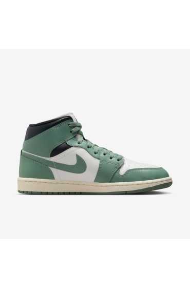 کفش کتونی بسکتبال مدل Air Jordan 1 Mid رنگ بادبان/آنتراسیت/دود جید زنانه نایک