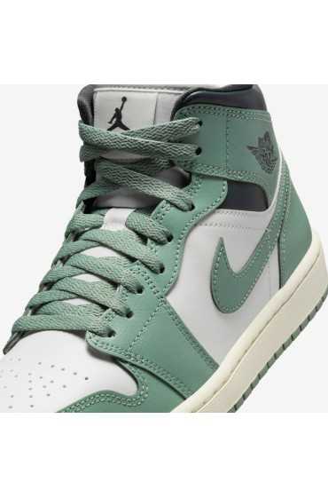 کفش کتونی بسکتبال مدل Air Jordan 1 Mid رنگ بادبان/آنتراسیت/دود جید زنانه نایک