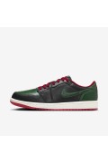 کفش کتونی بسکتبال مدل Air Jordan 1 کم OG 'Black/Gorge Green' رنگ قرمز/واریسی قرمز/بادبان/دره سبز زنانه نایک