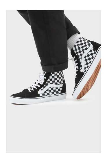 کفش کتونی کفش تخت کتونی UA SK8-HI unisex کفش vn0a32qghrk1 مردانه مشکی و سفید ونس