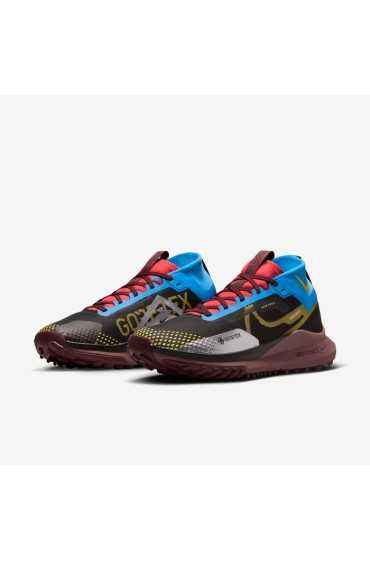 کتونی رانینگ مدل Nike Pegasus Trail 4 Gore-Tex رنگ عکس سیاه/سبک آبی/آهنگ قرمز/گوگرد زنده زنانه نایک