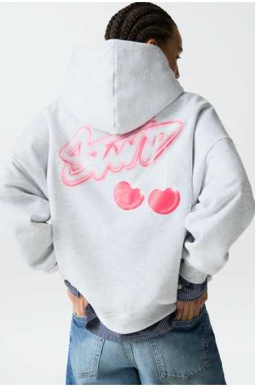 stwd hoodie با گیلاس زنانه خاکستری مارل پل اند بیر