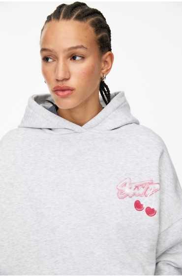 stwd hoodie با گیلاس زنانه خاکستری مارل پل اند بیر