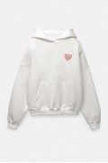 stwd hoodie با قلب زنانه سفید اگزرو پل اند بیر