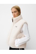 GILET SHEARLING FAUX قابل برگشت زنانه کرم برشکا