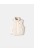 GILET SHEARLING FAUX قابل برگشت زنانه کرم برشکا