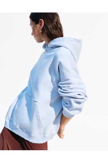 سریال Bershka Hoodie را پاره کرد زنانه آبی روشن برشکا