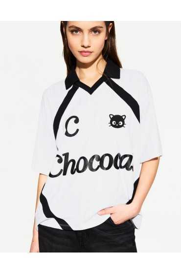 تیشرت چاپی آستین کوتاه Chococat زنانه سفید برشکا