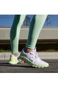 کتونی مخصوص باشگاه مدل Nike Free Metcon 5 رنگ سفید/به سختی ولت/کف صورتی/زرشکی روشن زنانه نایک