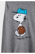 تیشرت پولو گره دار Snoopy زنانه خاکستری تیره استرادیوریوس