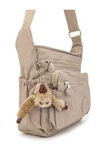 Multi -pocket Klinkır Postman Hope Woman Cross Bag Beige Beige زنانه بژ ال سی وایکیکی