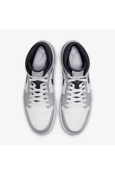 کتونی جردن مدل Air Jordan 1 Mid رنگ خاکستری دودی روشن/آنتراسیت/سفید مردانه نایک