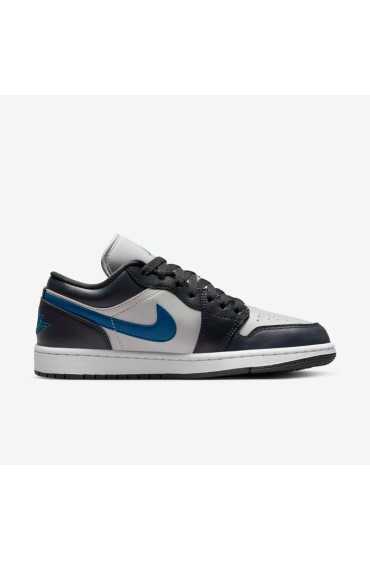 کفش کتونی بسکتبال مدل Air Jordan 1 Low رنگ آنتراسیت/خاکستری خنثی/سفید/آبی صنعتی زنانه نایک