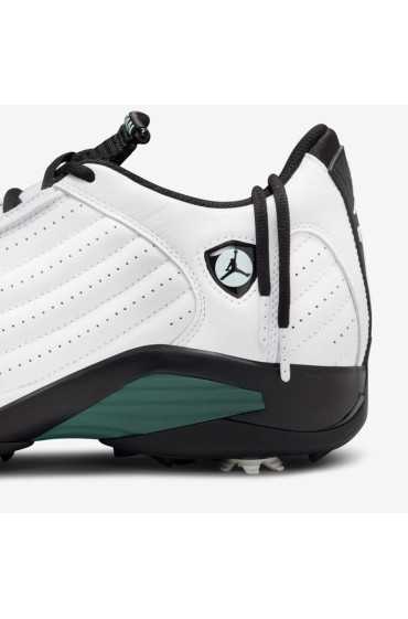 کتونی گلف مدل Air Jordan 14 Golf 'Oxidized Green' رنگ سفید/سیاه/آبی یخچالی/سبز اکسید شده مردانه نایک