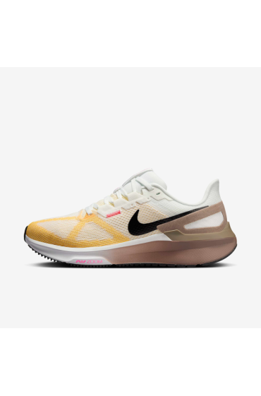 کتونی رانینگ مدل Nike Structure 25 رنگ Summit White/Mink Brown/Varsity Maize/مشکی زنانه نایک