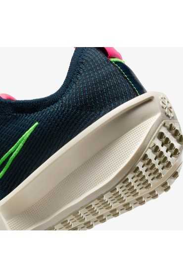 کتونی رانینگ مدل Nike Interact Run رنگ سرمه ای Armory/Hyper Pink/Pale Ivory/Green Strike زنانه نایک