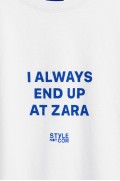 تیشرت ZARA STYLENOTCOM زنانه سفید زارا