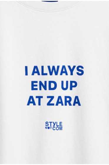 تیشرت ZARA STYLENOTCOM زنانه سفید زارا