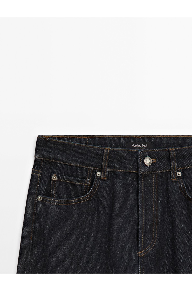 Mid-rise wide-leg jeans, Massimo dutti women