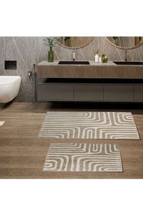 پادری حمام زیرانداز حمام نخی دو عددی هوم سو، خاکستری شفر