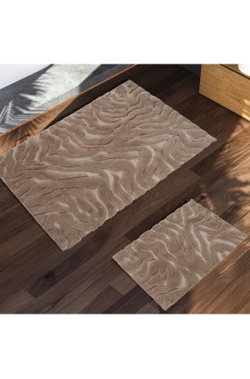 پادری حمام زیرانداز حمام هوم وایلد مدل کاپوچینو پک ۲ عددی شفر