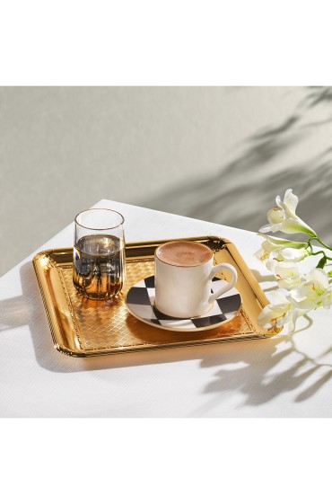 سینی پذیرایی الا، ۱ تکه - طلایی شفر